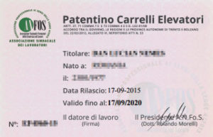 immagine fac simile patentino muletto